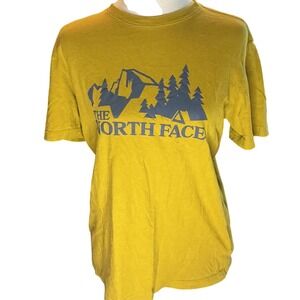 The North Face Graphic Tee Yellow Boys XL 14/16 Youth Outdoor Hiking Style